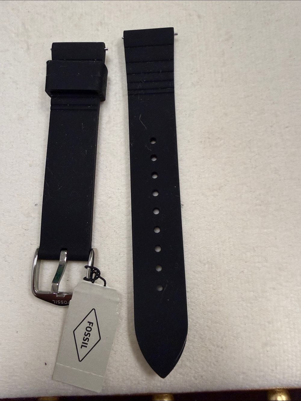 Fossil Women's Black Silicone Watch Band